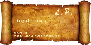 Lingel Petra névjegykártya